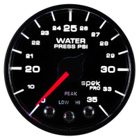 Autometer Spek-Pro - Nascar 2-1/16in Water Press 0- 35 psi Bfb Sp - Burkken Auto Parts