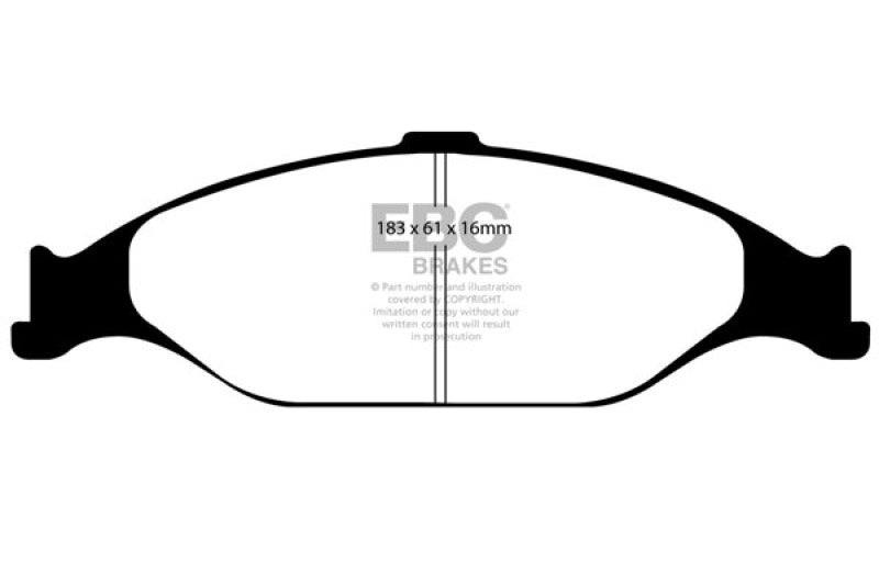 EBC 99-04 Ford Mustang 3.8 Redstuff Front Brake Pads - Burkken Auto Parts
