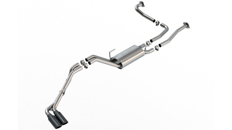Borla 22-24 Nissan Frontier S-Type Cat Back System - Black Chrome - Burkken Auto Parts