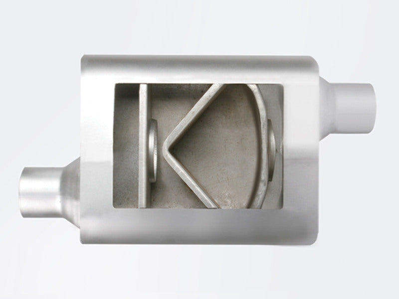 aFe Scorpion Replacement Alum Steel Muffler 2-1/2in In/Out Baffled Offset/Offset 13inL x10inW x4inH - Burkken Auto Parts