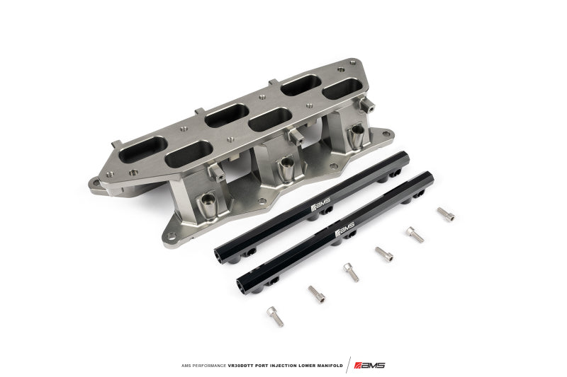 AMS Performance 2023+ Nissan Z Port Injection Lower Manifold - Gunmetal - Burkken Auto Parts