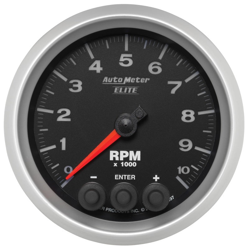 Autometer Street Progressive Shift Light 85.7mm Tachometer 0-10,000 RPM - Burkken Auto Parts
