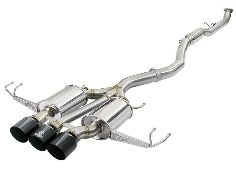 aFe Takeda 3in 304 SS Cat-Back Exhaust w/ Tri-Black Tips 17-18 Honda Civic Type R L4 2.0L (t) - Burkken Auto Parts