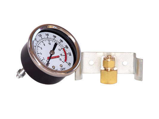 Kleinn Dash Mount Analog Air Pressure Gauge/ 0-250 PSI - 1/4In M NPT Inlet