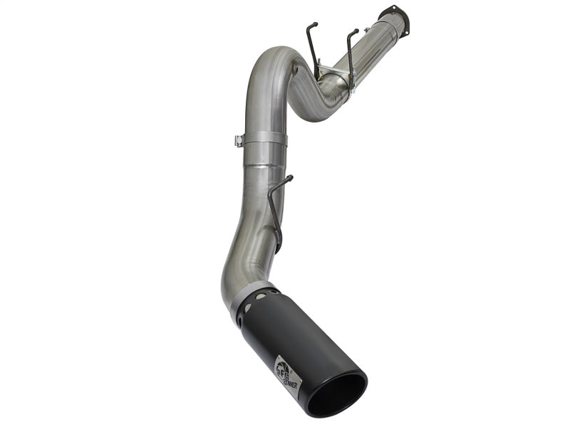 aFe Large Bore-HD 5in DPF Back 409 SS Exhaust System w/Black Tip 2017 Ford Diesel Trucks V8 6.7L(td) - Burkken Auto Parts