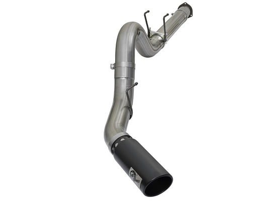 aFe Large Bore-HD 5in DPF Back 409 SS Exhaust System w/Black Tip 2017 Ford Diesel Trucks V8 6.7L(td) - Burkken Auto Parts