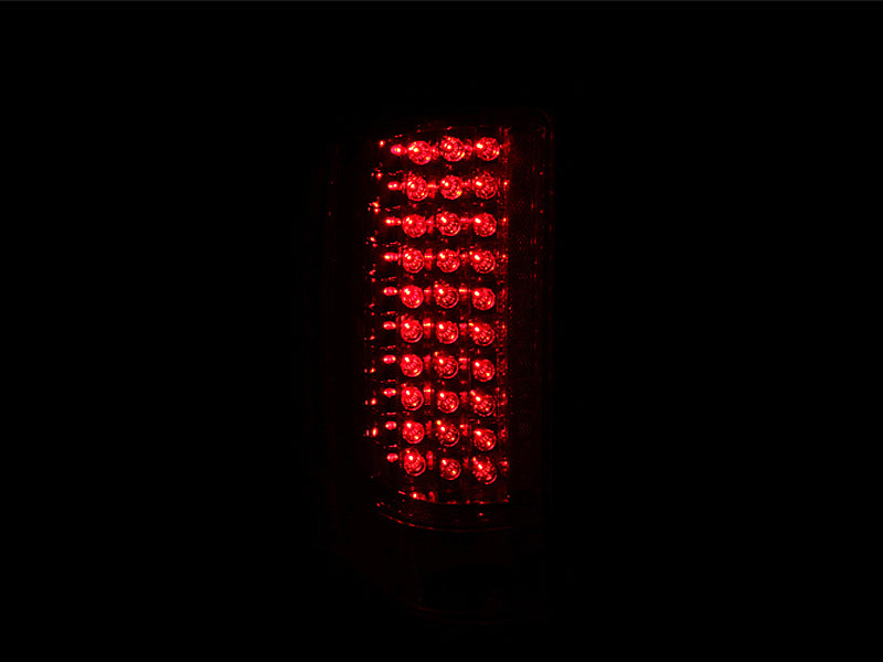 ANZO 2007-2013 Chevrolet Silverado 1500 LED Taillights Red/Clear - Burkken Auto Parts