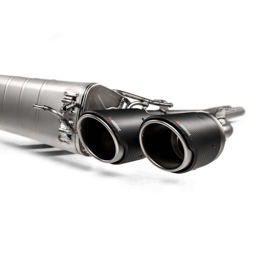 Akrapovic 2018+ Alfa Romeo Giulia Quadrifoglio Slip-On Line (Titanium) w/Titanium/Carbon Fiber Tips - Burkken Auto Parts