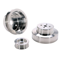 BBK 88-95 GM Truck 4.3 5.0 5.7 Underdrive Pulley Kit - Lightweight CNC Billet Aluminum (3pc) - Burkken Auto Parts