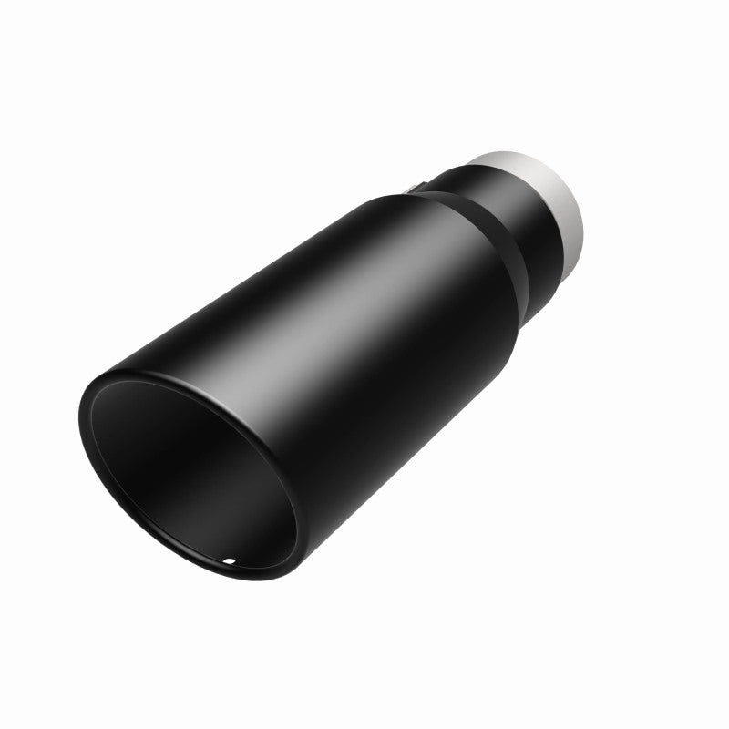 MagnaFlow Tip Stainless Black Coated Single Wall Round Single Outlet 5in Dia 3.5in Inlet 14.5in L - Burkken Auto Parts