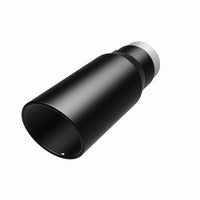 MagnaFlow Tip Stainless Black Coated Single Wall Round Single Outlet 5in Dia 3.5in Inlet 14.5in L - Burkken Auto Parts