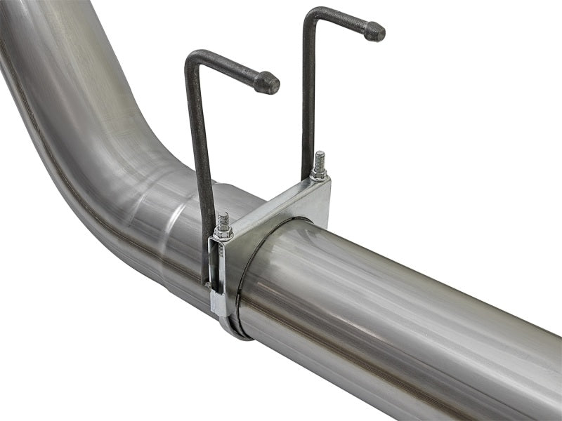 aFe Large Bore-HD 5in DPF Back 409 SS Exhaust System w/Black Tip 2017 Ford Diesel Trucks V8 6.7L(td) - Burkken Auto Parts