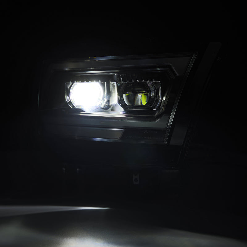 AlphaRex 19-22 Dodge Ram 1500 LUXX LED Proj Headlights Black w/Seq Activation Light/Seq Signal/DRL - Burkken Auto Parts