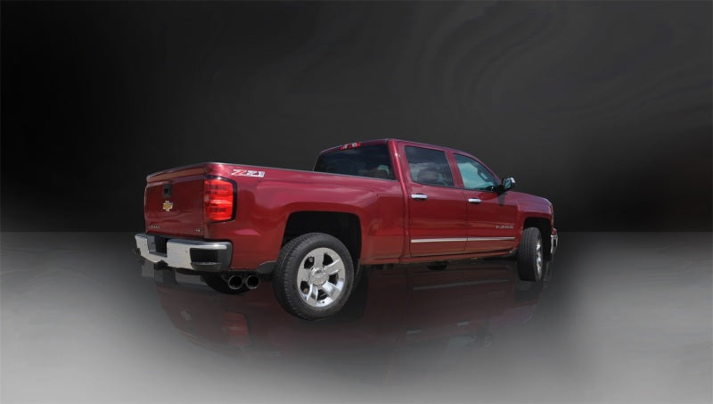 Corsa 2014-19 Sierra/Silverado 1500 Crew/Dbl / Short/Std. Bed 6.2L V8 Black Sport Single SideCB Exht - Burkken Auto Parts