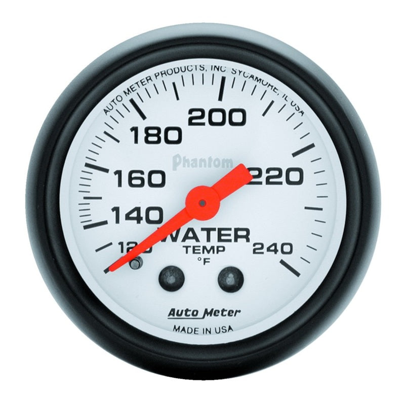 Autometer Phantom 52mm 120-240 Deg F Mechanical Water Temp Gauge - Burkken Auto Parts