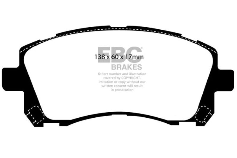 EBC 98-02 Subaru Forester 2.5 Greenstuff Front Brake Pads - Burkken Auto Parts