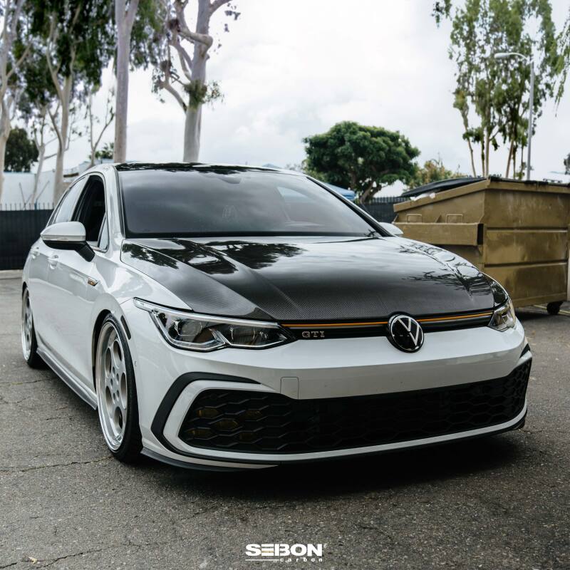 Seibon 22-23 Volkswagen Golf GTI/R OEM Style Carbon Fiber Hood - Burkken Auto Parts