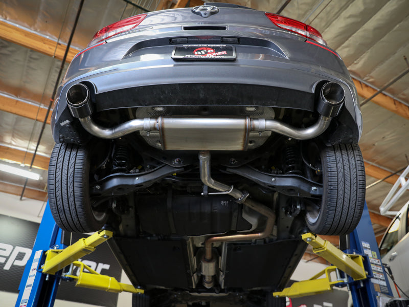 aFe Takeda 2.5in 409 SS Axle-Back Exhaust System Carbon Fiber 18-20 Hyundai Elantra GT L4-1.6L(t) - Burkken Auto Parts