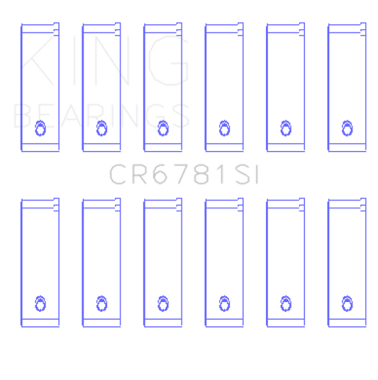 King Engine Bearings Chrysler 2.7L (Od+.002in) (Size +0.25mm) Connecting Rod Bearing Set
