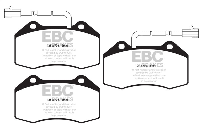 EBC 14+ Alfa Romeo 4C 1.75 Turbo Greenstuff Front Brake Pads - Burkken Auto Parts