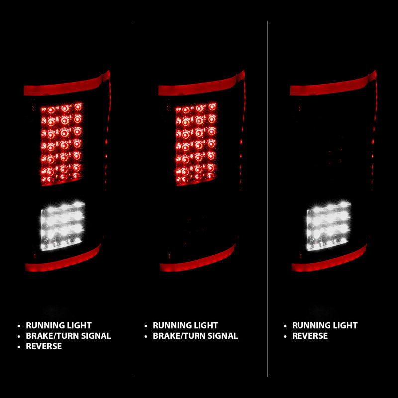 ANZO 15-17 Ford F-150 LED Taillights - Smoke - Burkken Auto Parts