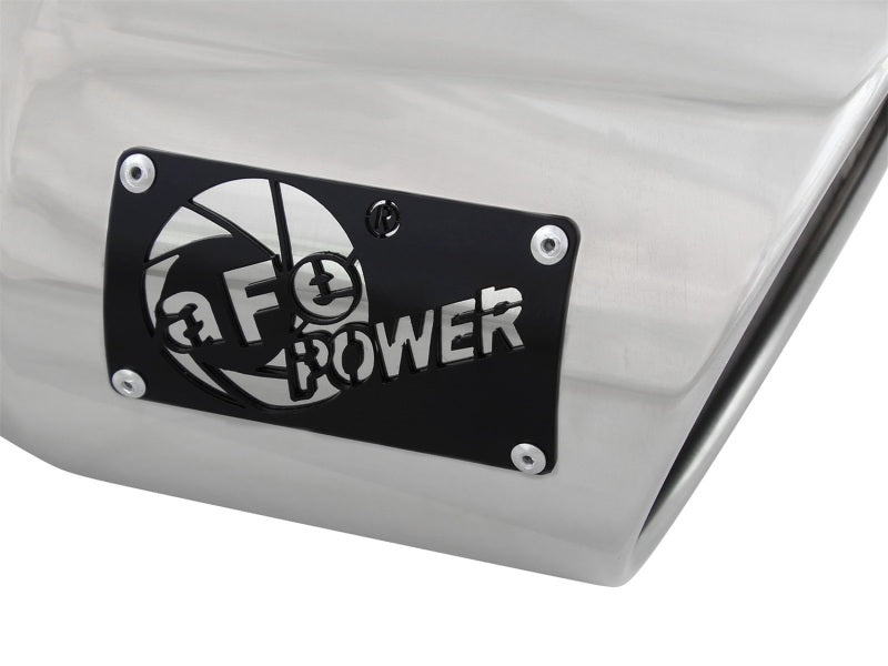 aFe MACH Force-XP 304 SS Right Side Single Wall Polished Exhaust Tip 4in Inlet x 6in Outlet x 12in L - Burkken Auto Parts