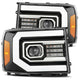 AlphaRex 07-13 GMC Sierra 1500 (No Clsc) LUXX-Series LED Proj HL Jet Blk w/Actv Lgt & Seq.Sig / DRL - Burkken Auto Parts