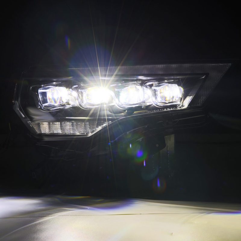 AlphaRex 14-22 Toyota 4Runner (2021 Req. Conv) NOVA LED Proj HL Blk w/Actv Light & Seq. Sig + SB DRL - Burkken Auto Parts