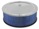 aFe MagnumFLOW Air Filters Round Racing P5R A/F Chrome Assy 14x5: Blk/Blue E/M - Burkken Auto Parts