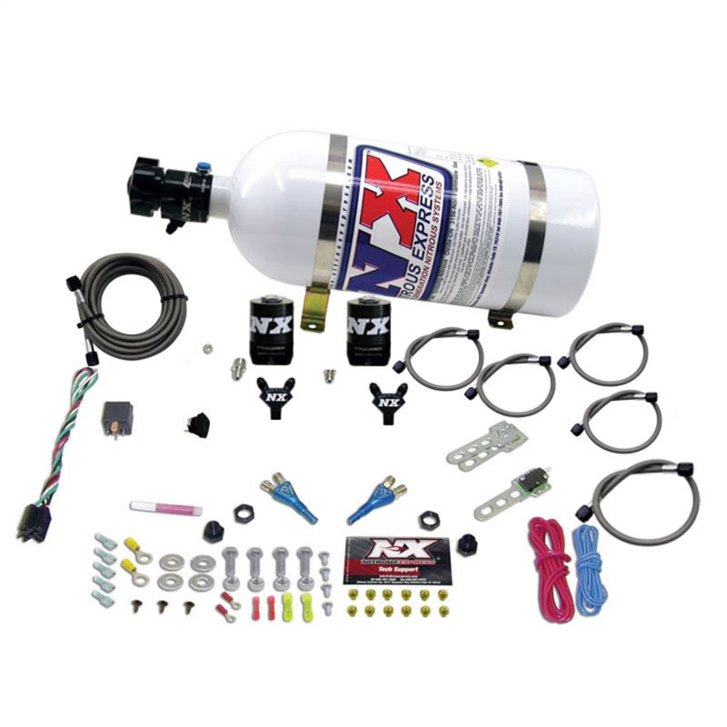 Nitrous Express 08-10 Dodge Viper EFI Dual Nozzle (100-300HP) w/10lb Bottle - Burkken Auto Parts