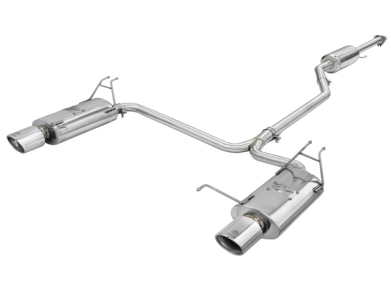 aFe Takeda Exhaust 2.25in to 2in Dia 304SS Cat-Back w/Polished Tips 08-12 Honda Accord Coupe V6 3.5L - Burkken Auto Parts