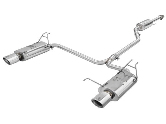 aFe Takeda Exhaust 2.25in to 2in Dia 304SS Cat-Back w/Polished Tips 08-12 Honda Accord Coupe V6 3.5L - Burkken Auto Parts