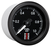 Autometer Stack 52mm 0-1 Bar M10 Male Pro Stepper Motor Fuel Pressure Gauge - Black - Burkken Auto Parts
