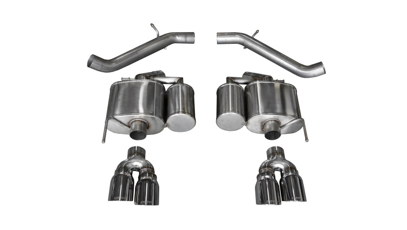 Corsa 2016-2019 Cadillac ATS-V 3.6T 4in Polished Sport Axle-Back Exhaust - Burkken Auto Parts