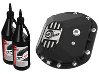 aFe 97-18 Jeep Wrangler TJ/JK Dana 30 Street Series Diff Cover w/ Machined Fins & Gear Oil - Black - Burkken Auto Parts