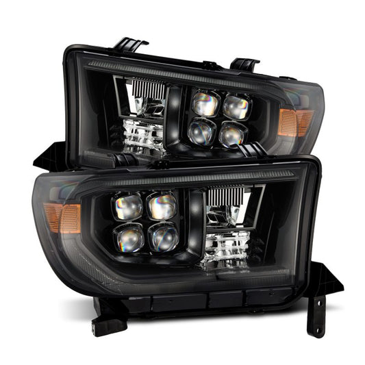 AlphaRex 07-13 Toyota Tundra NOVA LED Proj Headlights Alpha-Black w/Activ Light/Seq Signal/DRL - Burkken Auto Parts