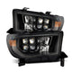 AlphaRex 07-13 Toyota Tundra NOVA LED Proj Headlights Alpha-Black w/Activ Light/Seq Signal/DRL - Burkken Auto Parts