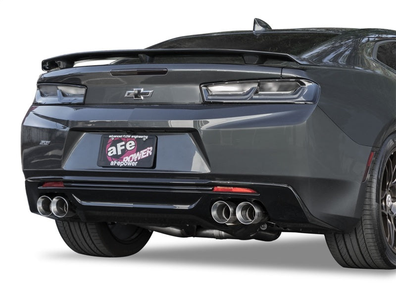 aFe MACHForce XP 3in 304 SS Axle-Back Dual Exhaust (NPP) w/ Polished Tips 16-17 Camaro SS V8-6.2L - Burkken Auto Parts