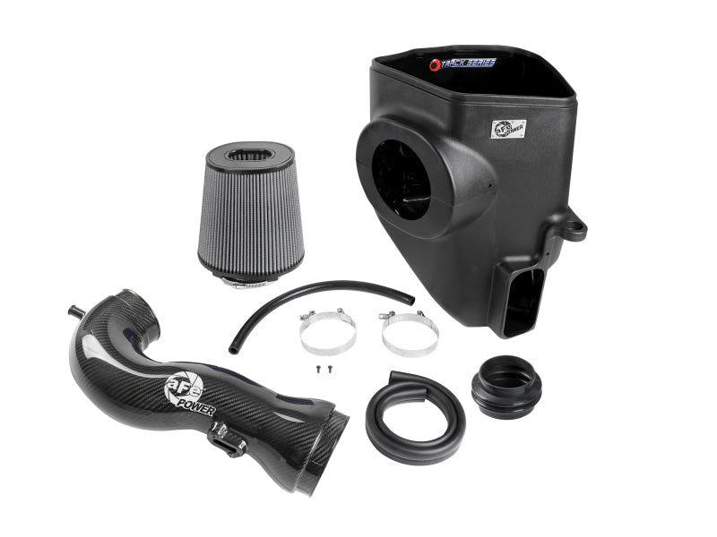 aFe 19-21 GM Trucks 5.3L/6.2L Track Series Carbon Fiber Cold Air Intake System W/ Pro Dry S Filters - Burkken Auto Parts