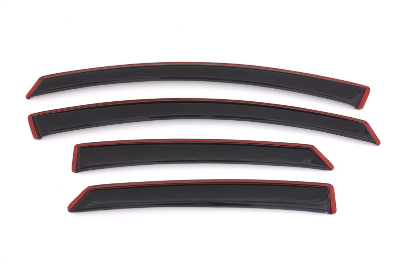 AVS 13-18 Ford Fusion Ventvisor In-Channel Front & Rear Window Deflectors 4pc - Smoke - Burkken Auto Parts