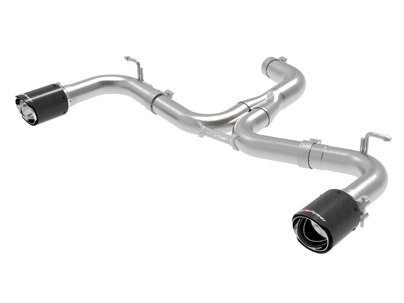aFe MACH Force-Xp 3in to 2-1/2in Stainless Steel Axle-Back Exhaust Carbon - 15-17 Volkswagen GTI - Burkken Auto Parts