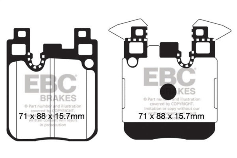 EBC 14+ BMW 228 Coupe 2.0 Turbo Brembo calipers Greenstuff Rear Brake Pads - Burkken Auto Parts