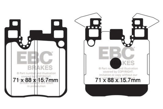 EBC 14+ BMW 228 Coupe 2.0 Turbo Brembo calipers Greenstuff Rear Brake Pads - Burkken Auto Parts