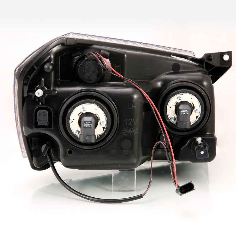 ANZO 2005-2007 Dodge Magnum Crystal Headlight  Black Amber - Burkken Auto Parts