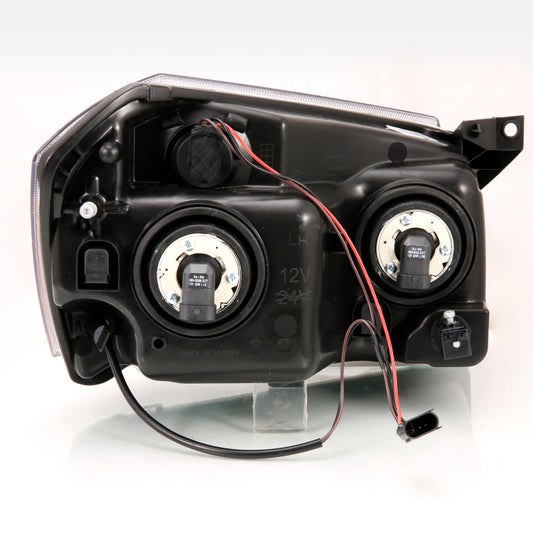 ANZO 2005-2007 Dodge Magnum Crystal Headlight  Black Amber - Burkken Auto Parts