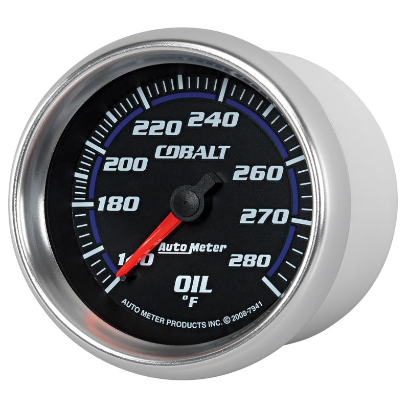 Autometer Cobalt 66.7mm 140-280 Degree F Mechanical Oil Temperature Gauge - Burkken Auto Parts