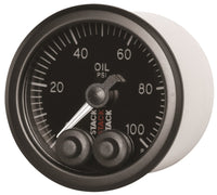 Autometer Stack Instruments Pro Control 52mm 0-100 PSI Oil Pressure Gauge - Black (1/8in NPTF Male) - Burkken Auto Parts