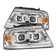AlphaRex 06-08 Lincoln Mark LT LUXX-Series LED Projector headlights Black w/ Sequential Signal - Burkken Auto Parts