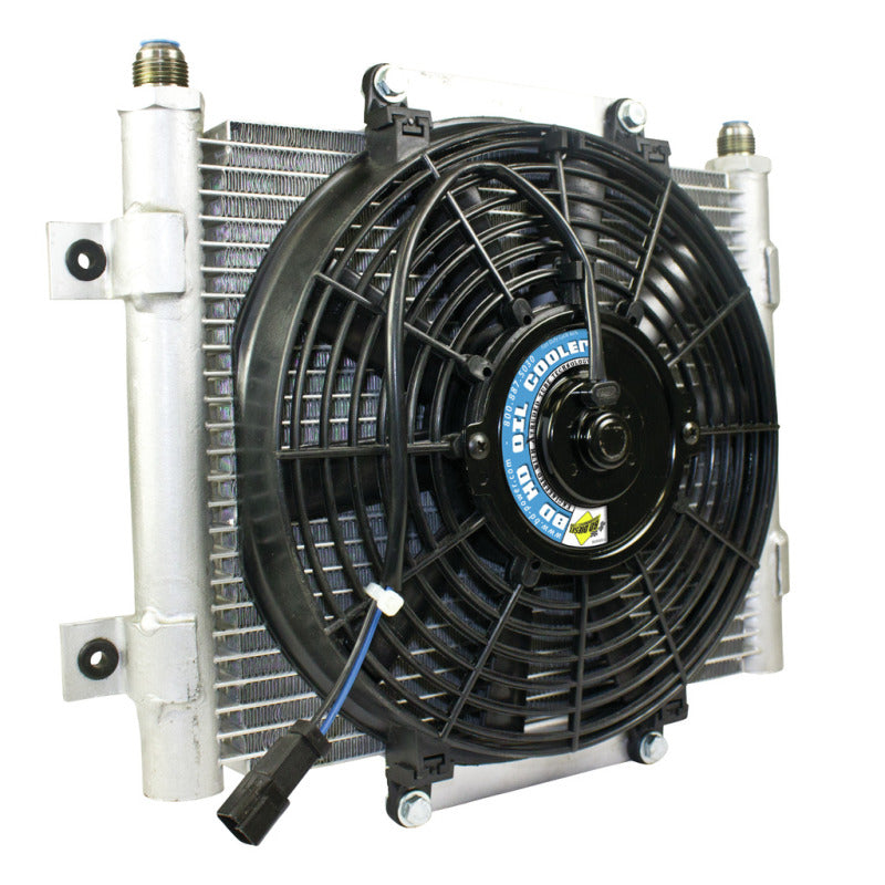 BD Diesel Xtrude Trans Cooler w/Fan 5.5in - Burkken Auto Parts