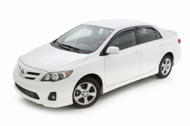 AVS 09-13 Toyota Corolla Ventvisor In-Channel Front & Rear Window Deflectors 4pc - Smoke - Burkken Auto Parts